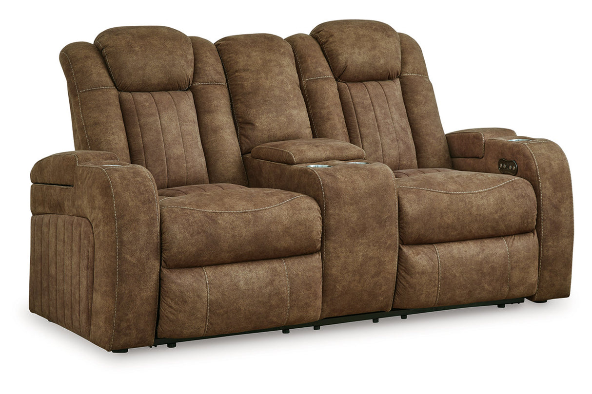 Wolfridge Brindle Power Reclining Sofa, Loveseat and Recliner from Ashley - Luna Furniture