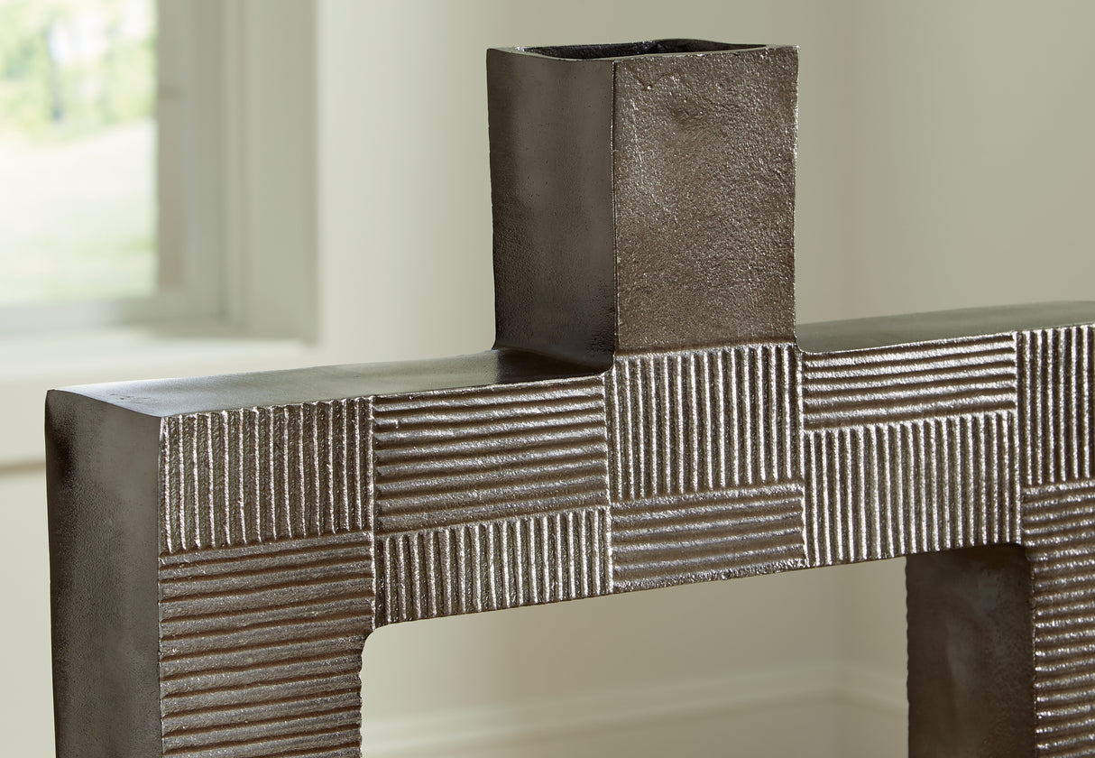 Wrengrove Antique Nickel Finish Vase from Ashley - Luna Furniture