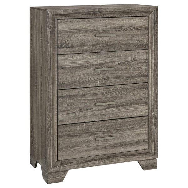 Wright Brown Oak 4-Drawer Chest