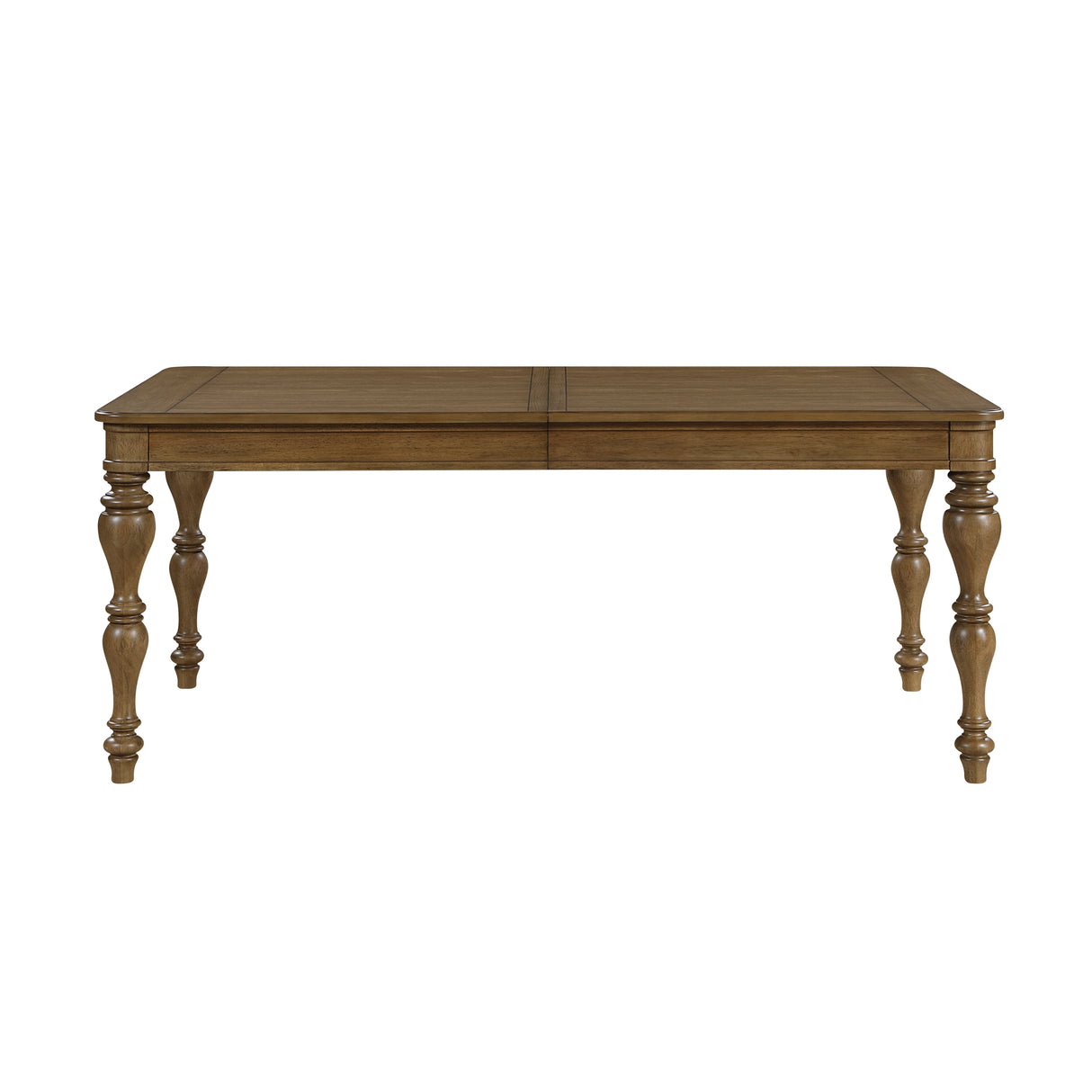 Wyatt Brown/Weathered White/Gray 91" Extendable Dining Room Set from Homelegance - Luna Furniture