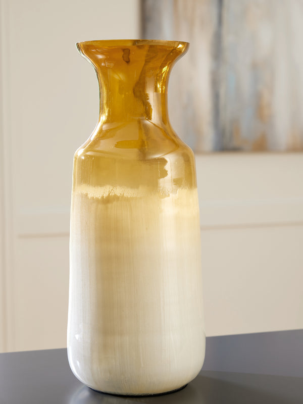 Wynburg White/Amber Vase