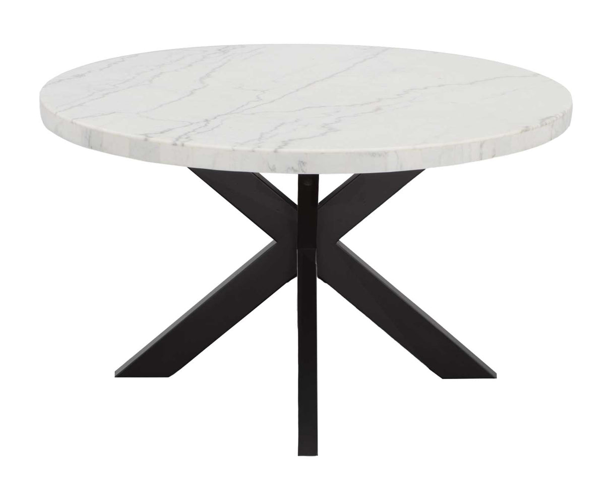 Xena Ebony/Light Gray Round Marble Top Dining Room Set from Steve Silver - Luna Furniture