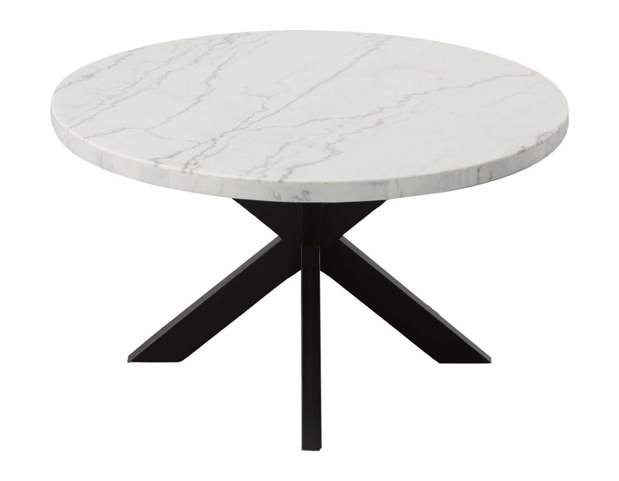 Xena Ebony/Light Gray Round Marble Top Dining Room Set from Steve Silver - Luna Furniture