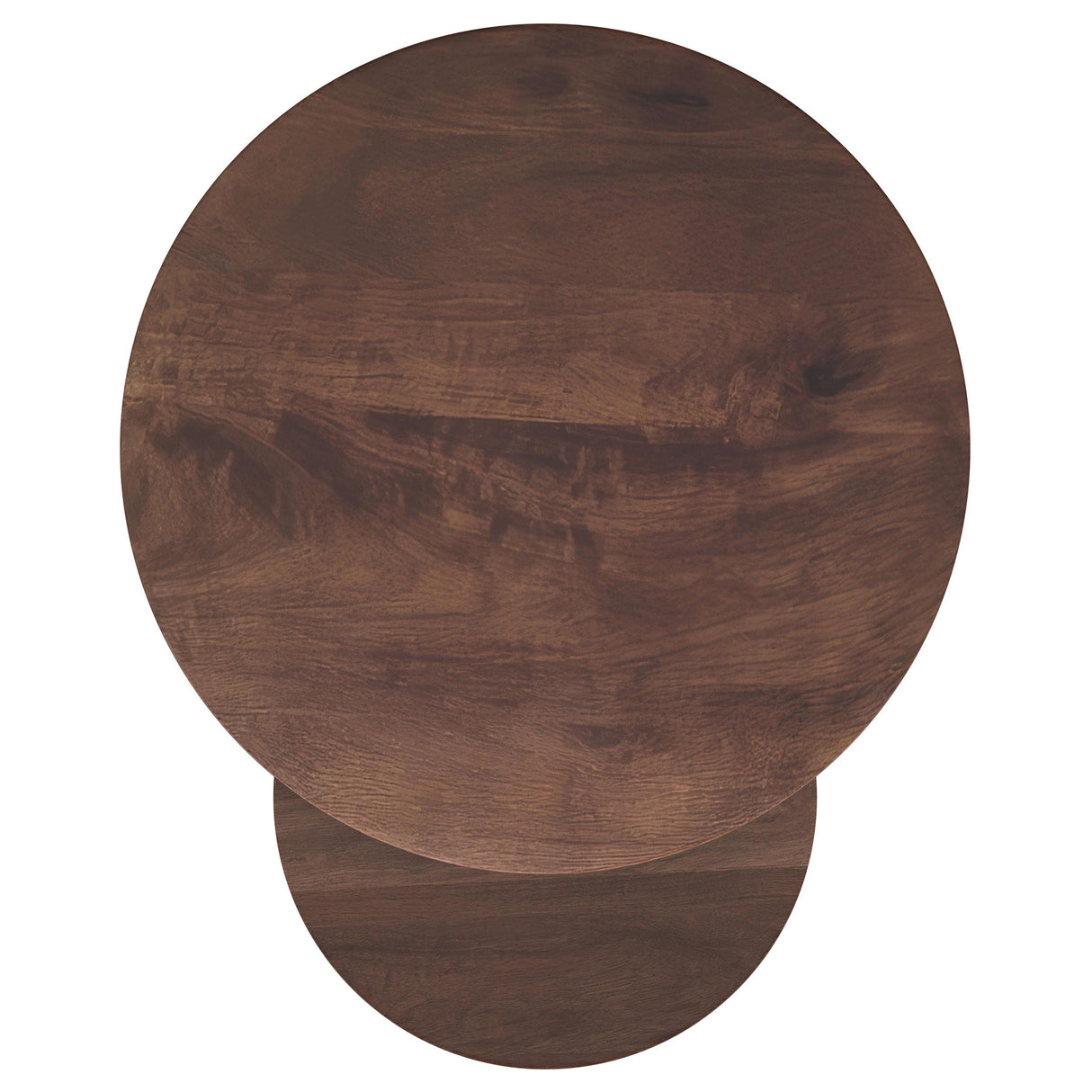 Yency Mango Brown 2-Piece Solid Wood Round Nesting Table from Coaster - Luna Furniture