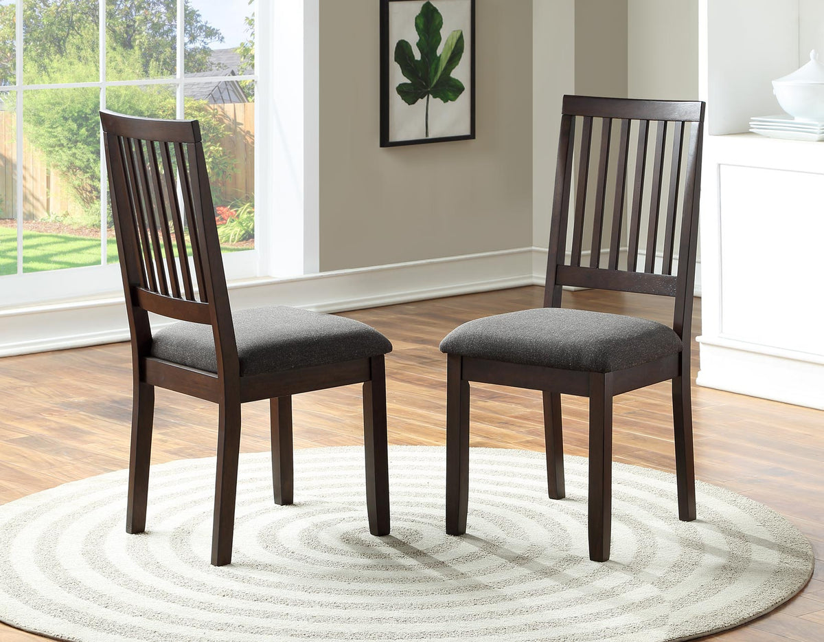Yorktown Espresso 5-Piece Round Dining Room Set from Steve Silver - Luna Furniture