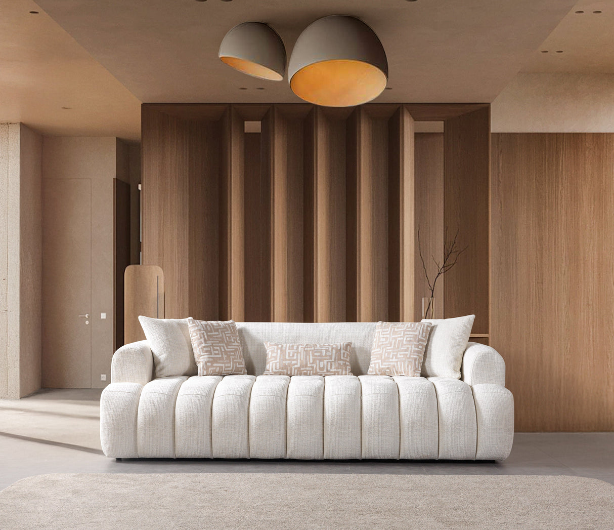 Yulia Ivory Boucle Sofa & Loveseat from Nova Furniture - Luna Furniture