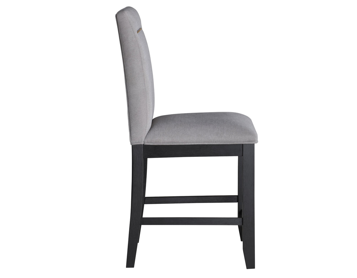Yves 24″ Counter Stool, Grey Upholstered, Set of 2 from Steve Silver - Luna Furniture