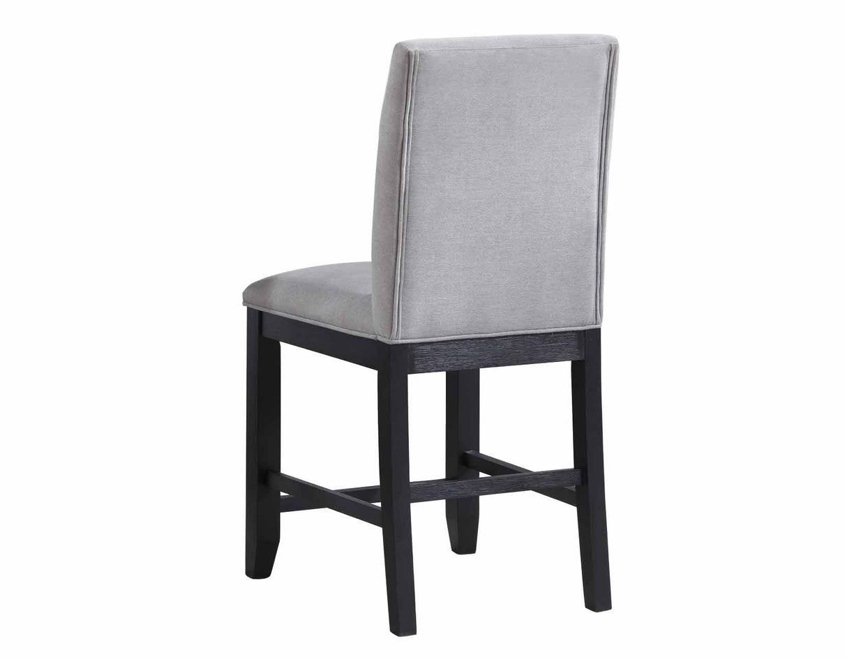 Yves 24″ Counter Stool, Grey Upholstered, Set of 2 from Steve Silver - Luna Furniture