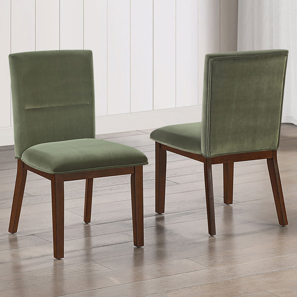 Zen Green Velvet Side Chair, Set of 2