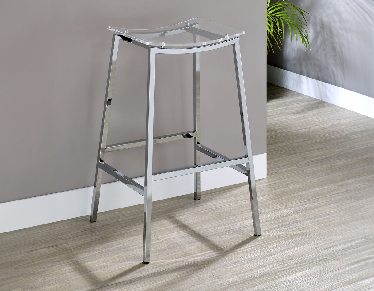 Zena White/Chrome 3-Piece Bar Set with LED lighting from Steve Silver - Luna Furniture