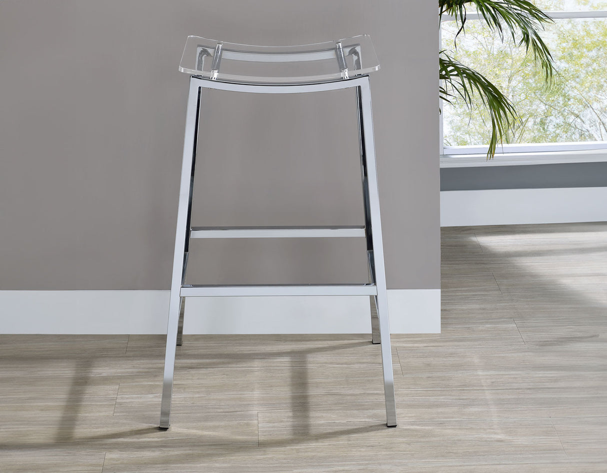 Zena White/Chrome 3-Piece Bar Set with LED lighting from Steve Silver - Luna Furniture
