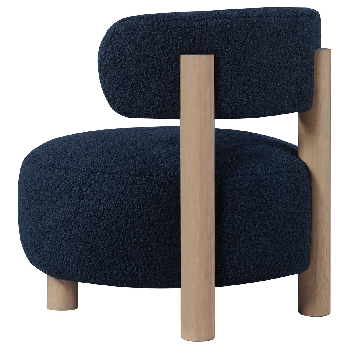 Zonie Blue Boucle Upholstered Barrel Back Accent Chair from Coaster - Luna Furniture