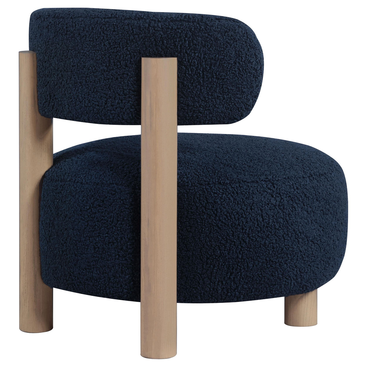 Zonie Blue Boucle Upholstered Barrel Back Accent Chair from Coaster - Luna Furniture