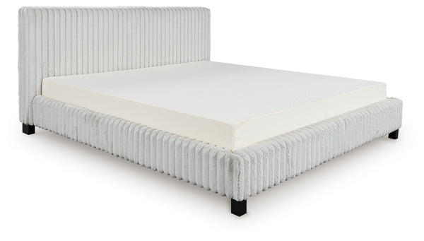 Zuraleus White King Upholstered Bed