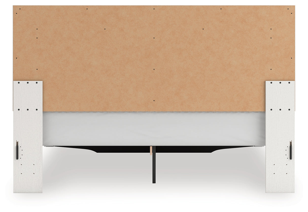 Zuraleus White Upholstered Storage Panel Bedroom Set with 2 Footboard Drawers from Ashley - Luna Furniture