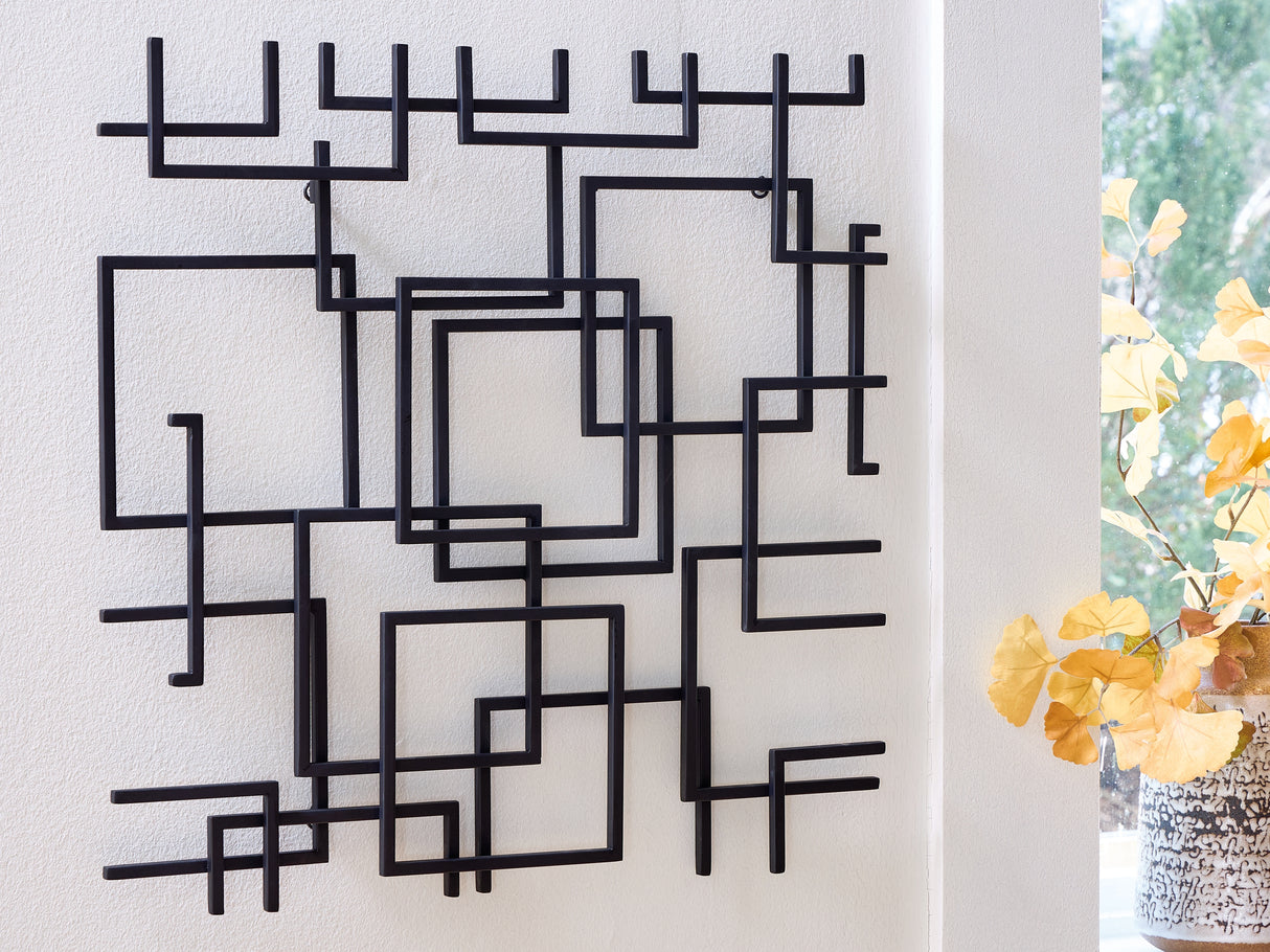 Aadanton Black Wall Decor from Ashley Furniture - Luna Furniture