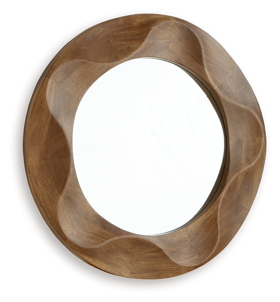 Aajon Brown Accent Mirror from Ashley Furniture - Luna Furniture