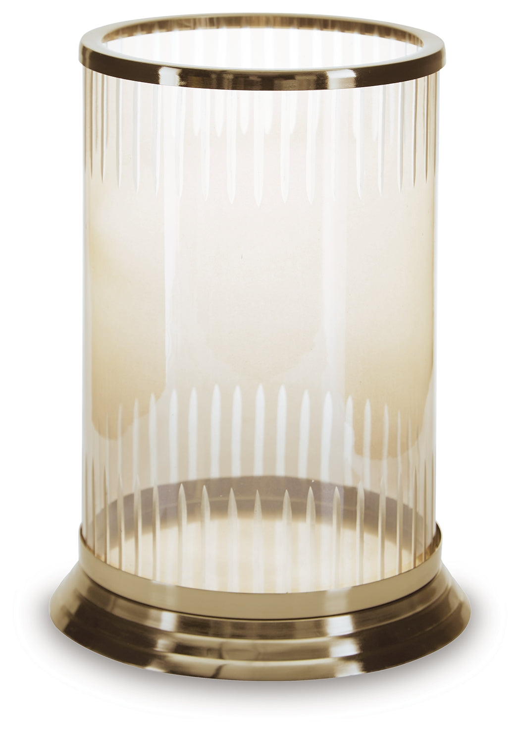 Aavinson Amber/Gold Finish Candle Holder from Ashley - Luna Furniture