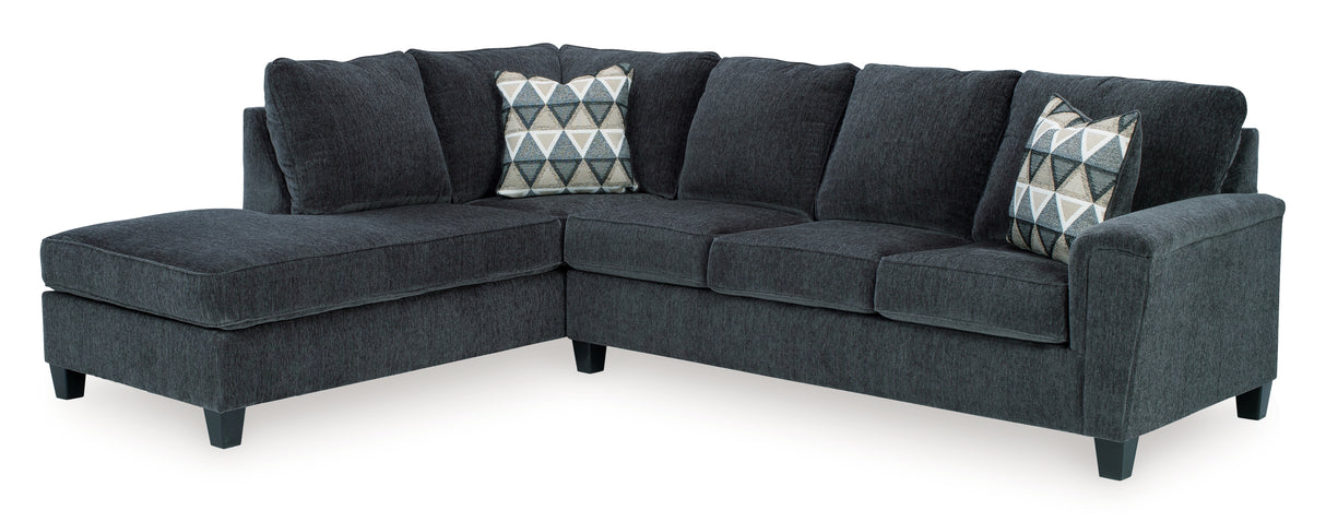 Abinger Smoke 2-Piece Sectional with Ottoman from Ashley - Luna Furniture