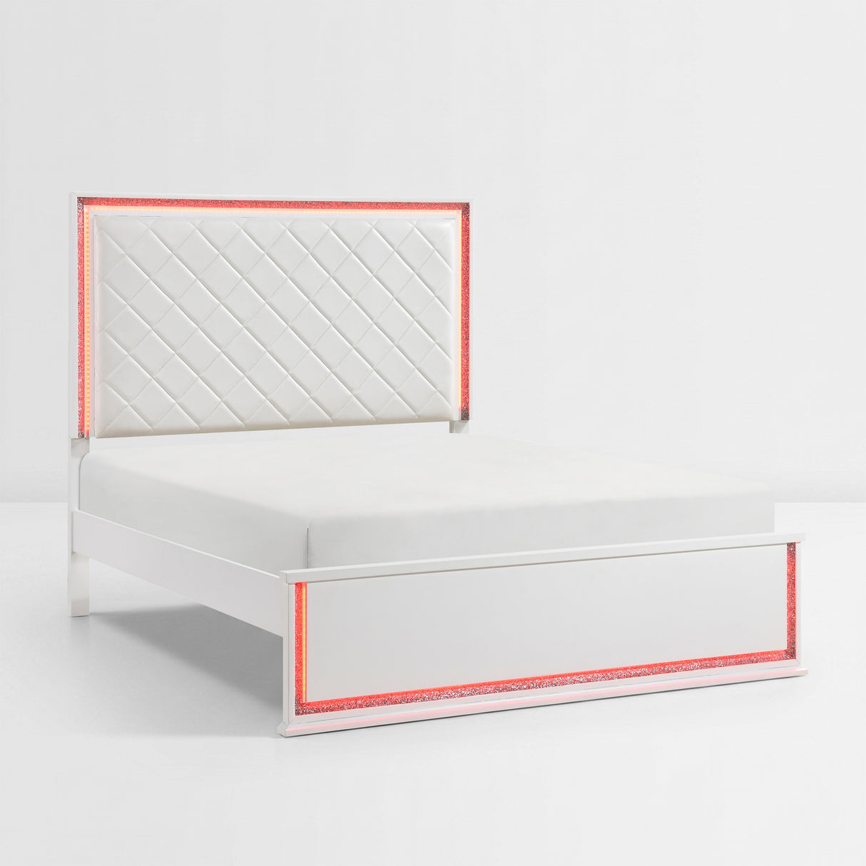 Lumin Pearl White Queen Bed from Homelegance - Luna Furniture