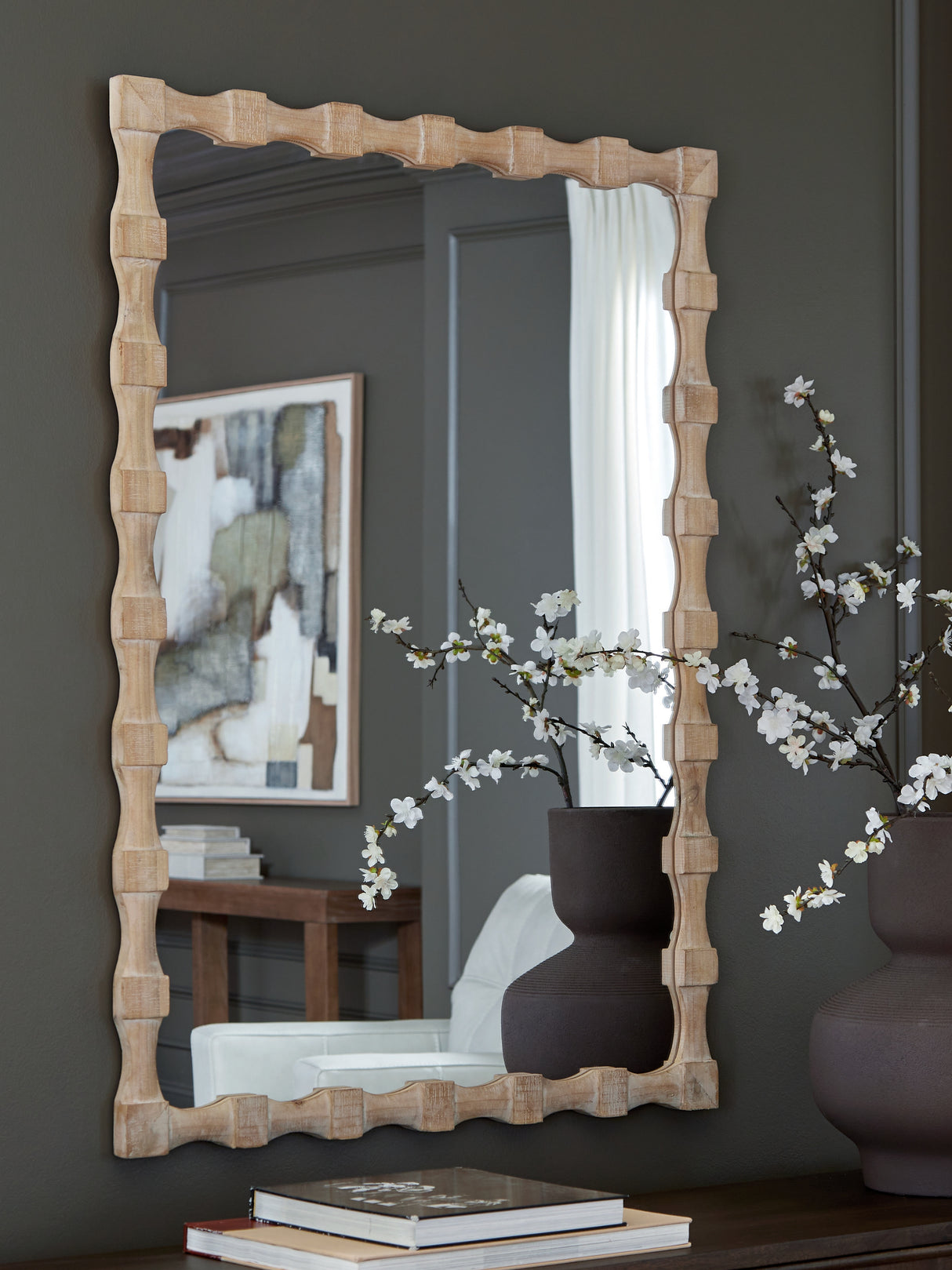 Acelmore Light Brown Accent Mirror from Ashley - Luna Furniture