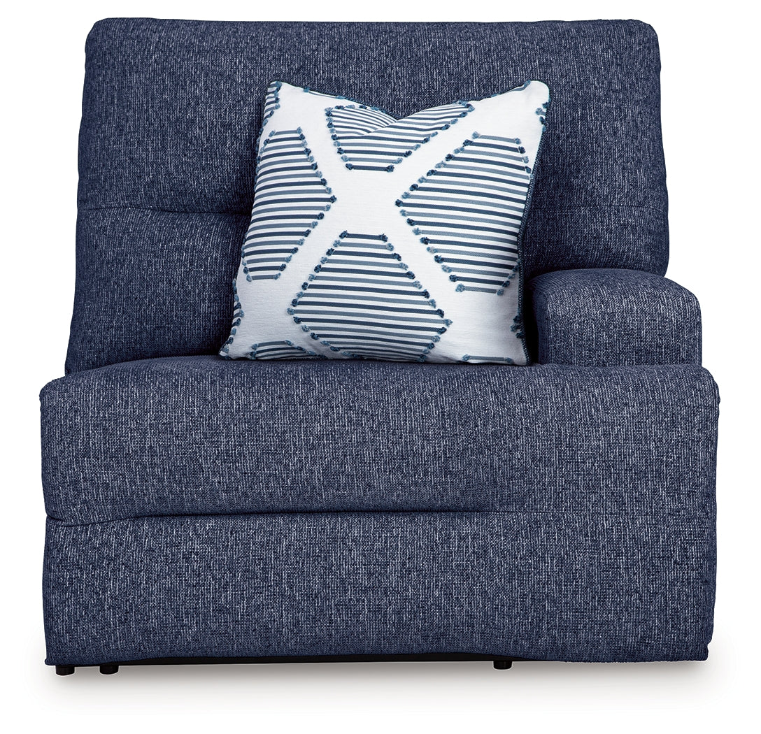 Acklen Place Navy Right-Arm Facing Power Recliner from Ashley - Luna Furniture