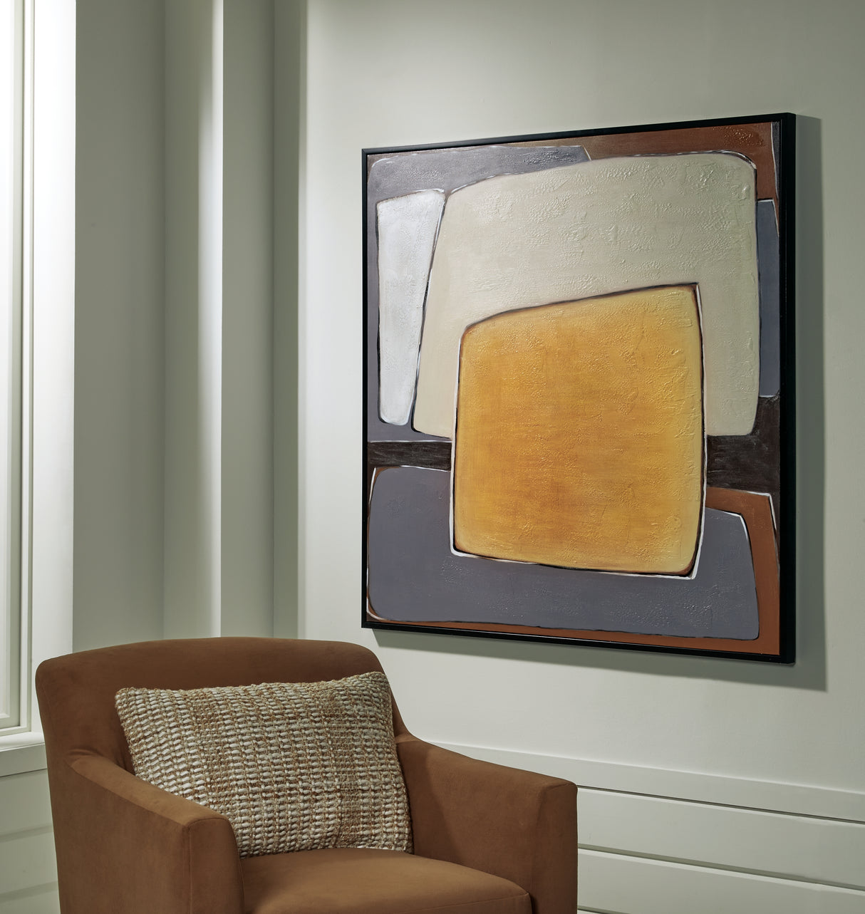 Actman Cream/Brown/Gray Wall Art from Ashley - Luna Furniture