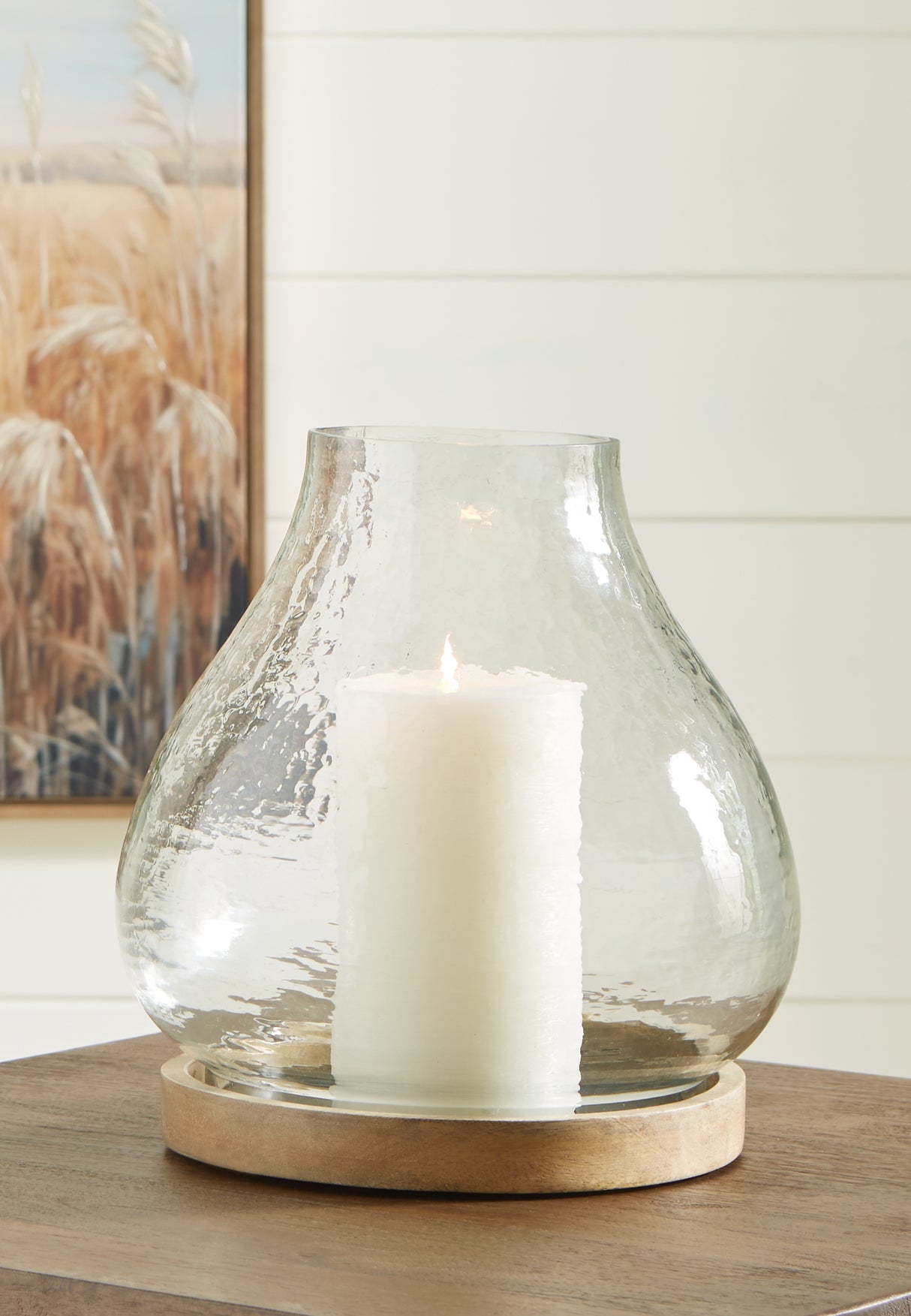 Adalisen Clear/Brown Candle Holder from Ashley - Luna Furniture