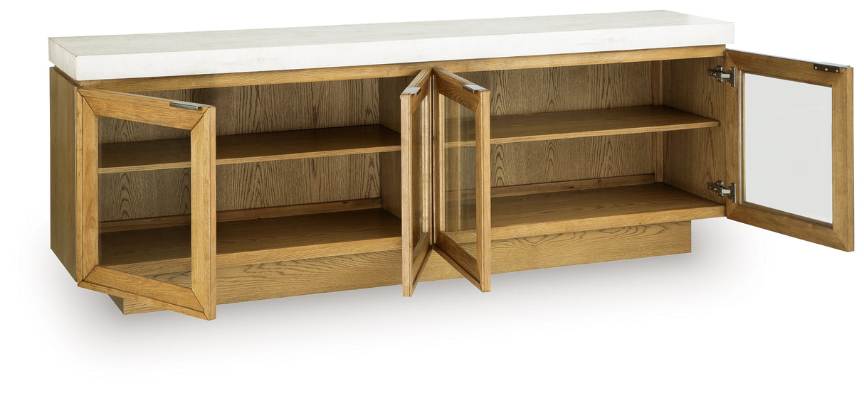 Adanworth Light Brown/Gray Accent Cabinet from Ashley - Luna Furniture