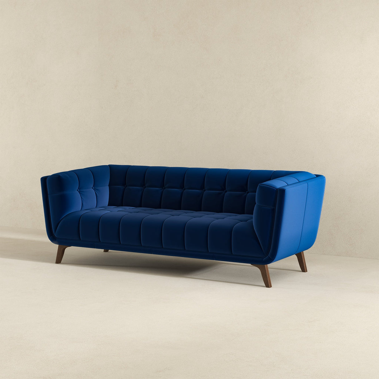 Addison Blue Velvet Large Sofa from Ashcroft Furniture - Luna Furniture