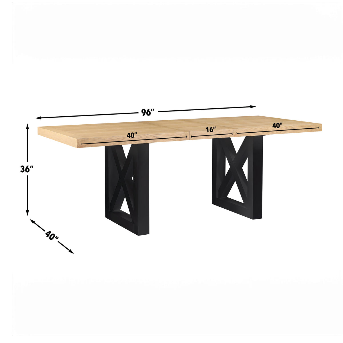 Magnolia 80-96-inch Counter Table w/18-inch Leaf, Black Base from Steve Silver - Luna Furniture