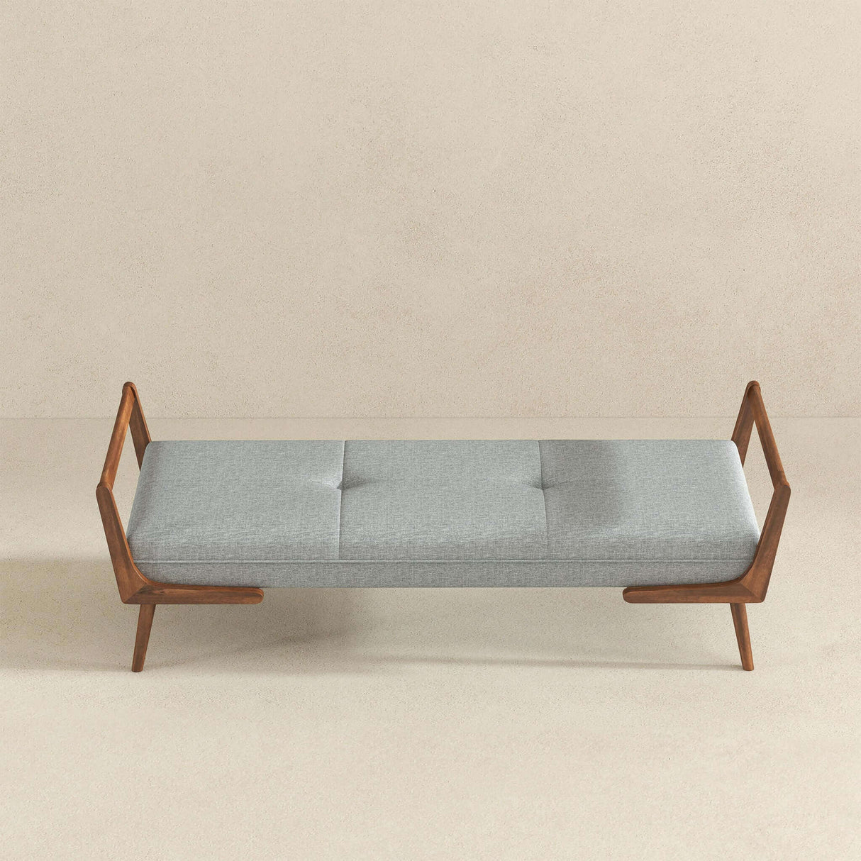 Cora Grey Fabric Bench from Midinmod - Luna Furniture