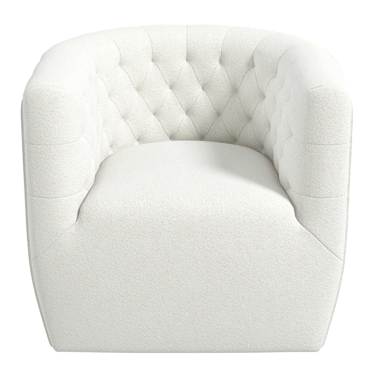 Delaney Cream Boucle Swivel Chair from Ashcroft Furniture - Luna Furniture