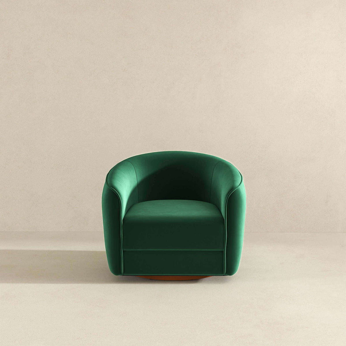 Elise Dark Green Velvet Swivel Chair from Ashcroft Furniture - Luna Furniture