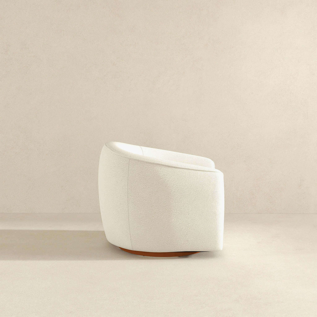 Elise Cream Boucle Swivel Chair from Ashcroft Furniture - Luna Furniture
