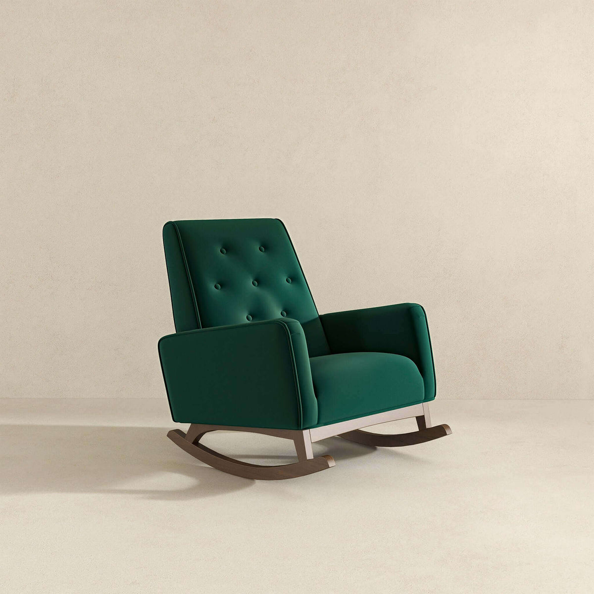 Demetrius Green Velvet Solid Wood Rocking Chair from Ashcroft Furniture - Luna Furniture