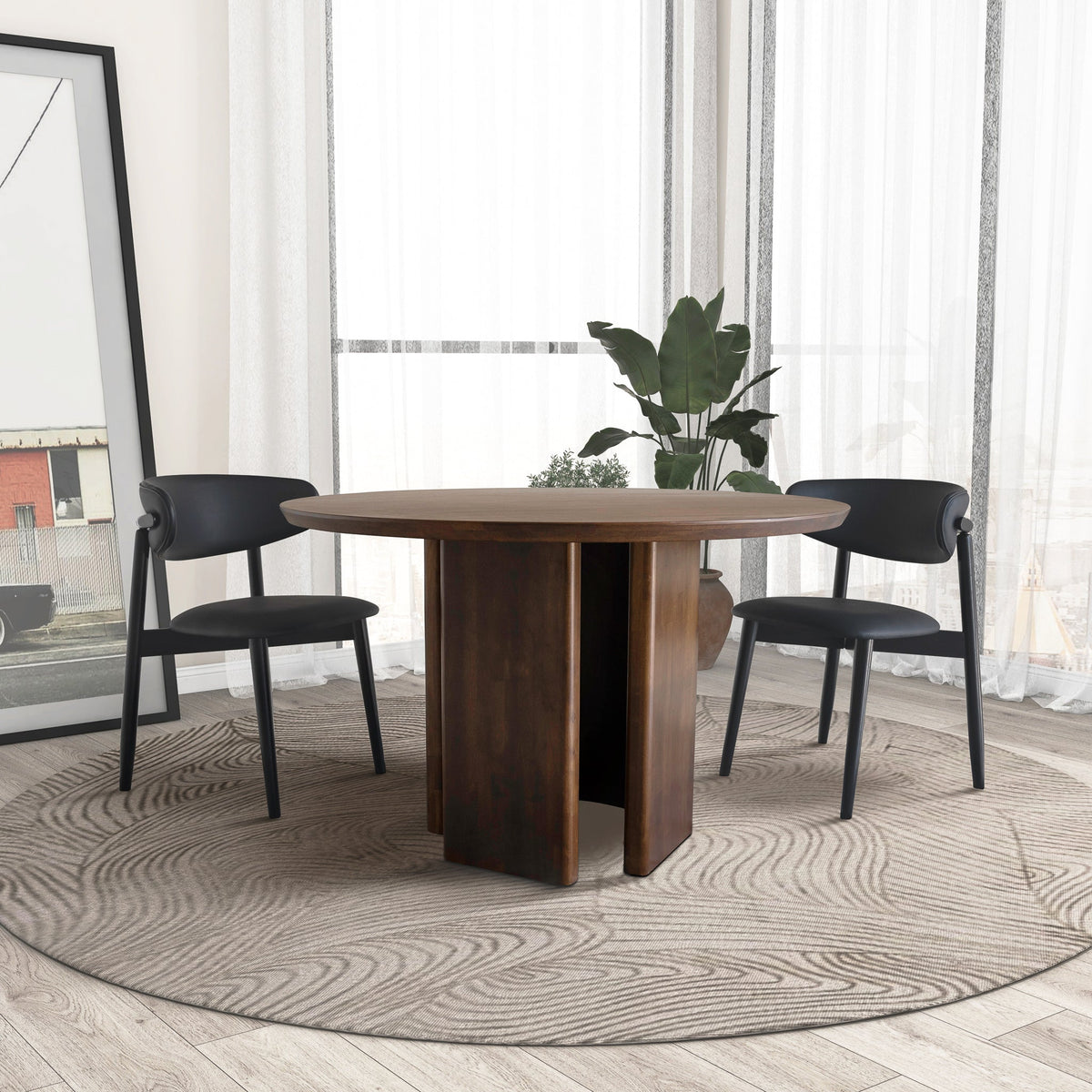 Alden Walnut Round Dining Table from Ashcroft Furniture - Luna Furniture
