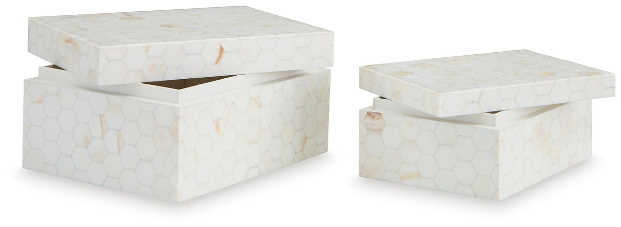 Aldenburg Cream Box from Ashley - Luna Furniture