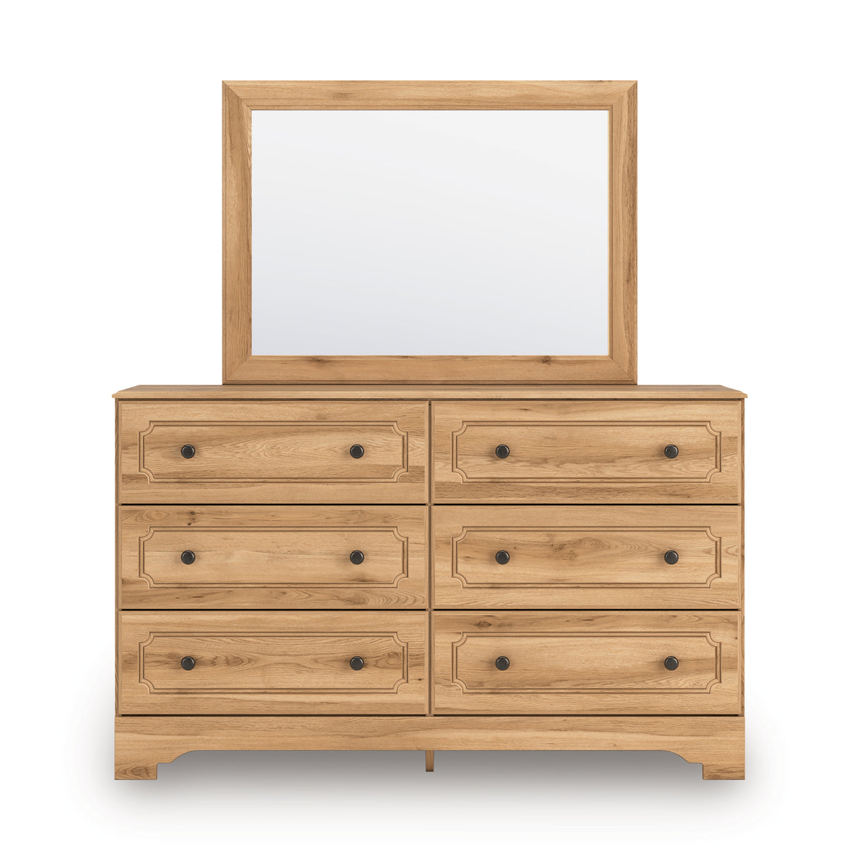 Aleaport Warm Brown Dresser and Mirror from Ashley - Luna Furniture