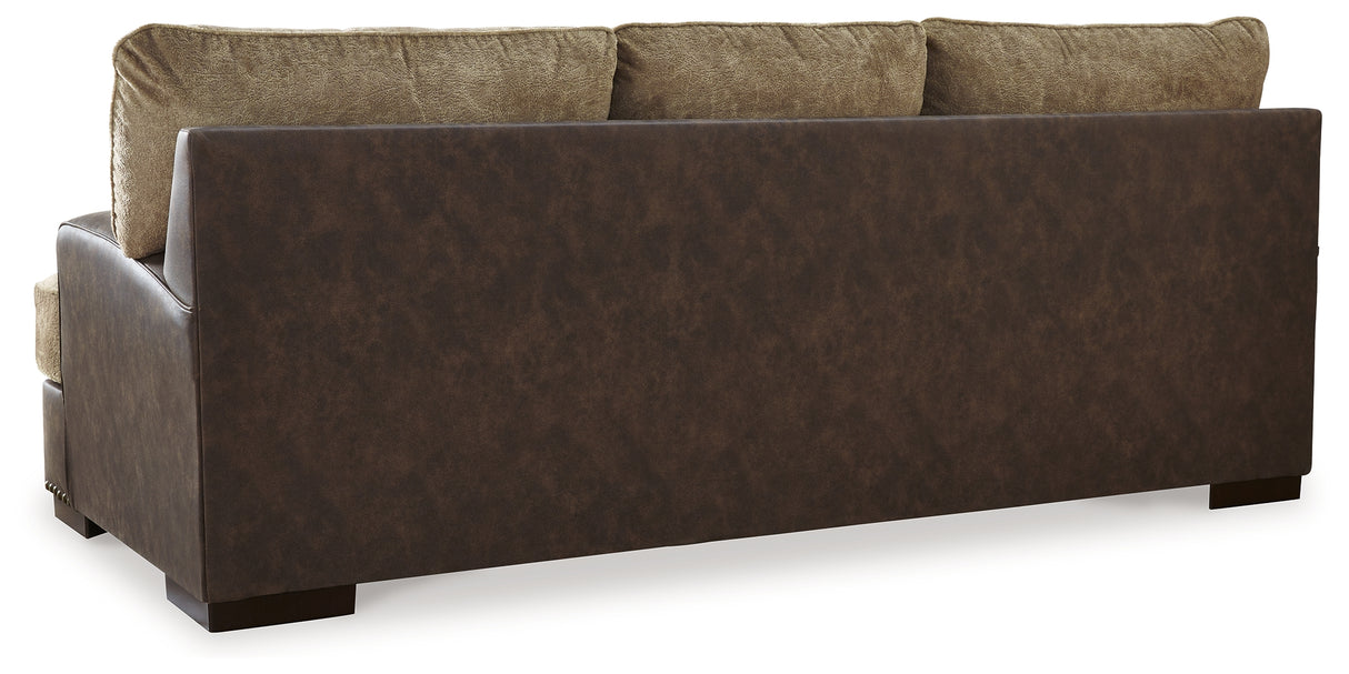 Alesbury Chocolate Sofa and Oversized Swivel Accent Chair from Ashley - Luna Furniture