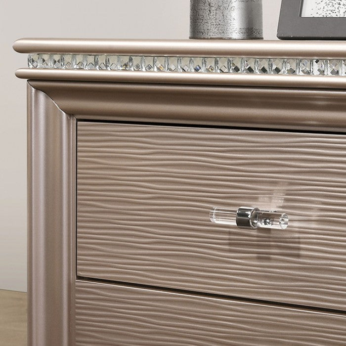 Allie Rose Gold Full Bed from Furniture of America - Luna Furniture
