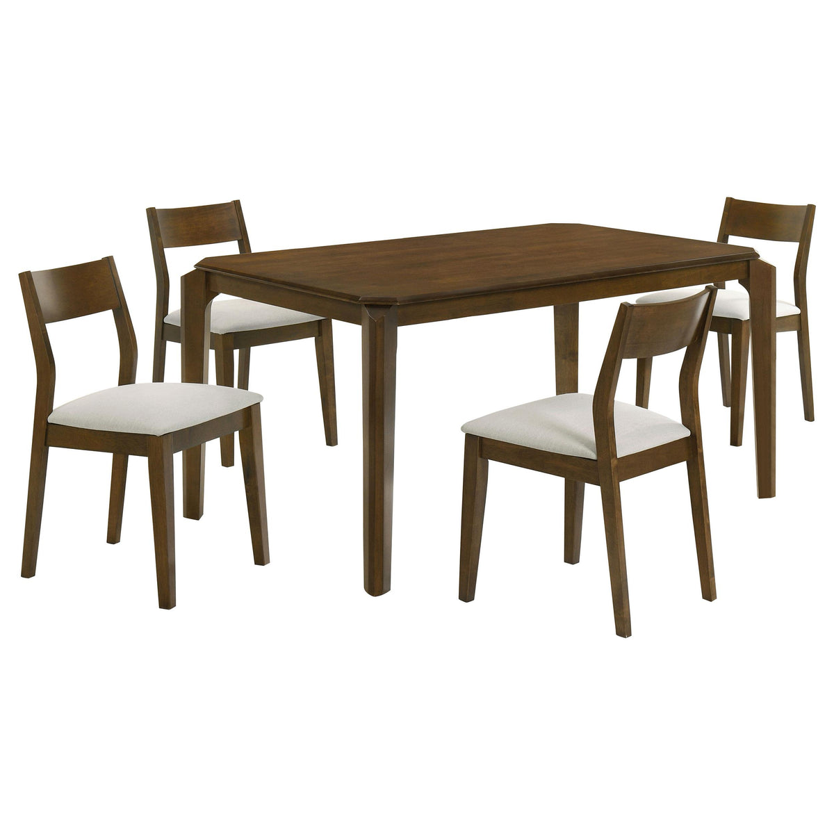 Almonte Dark Brown 5-piece 59-inch Rectangular Dining Set from Coaster - Luna Furniture