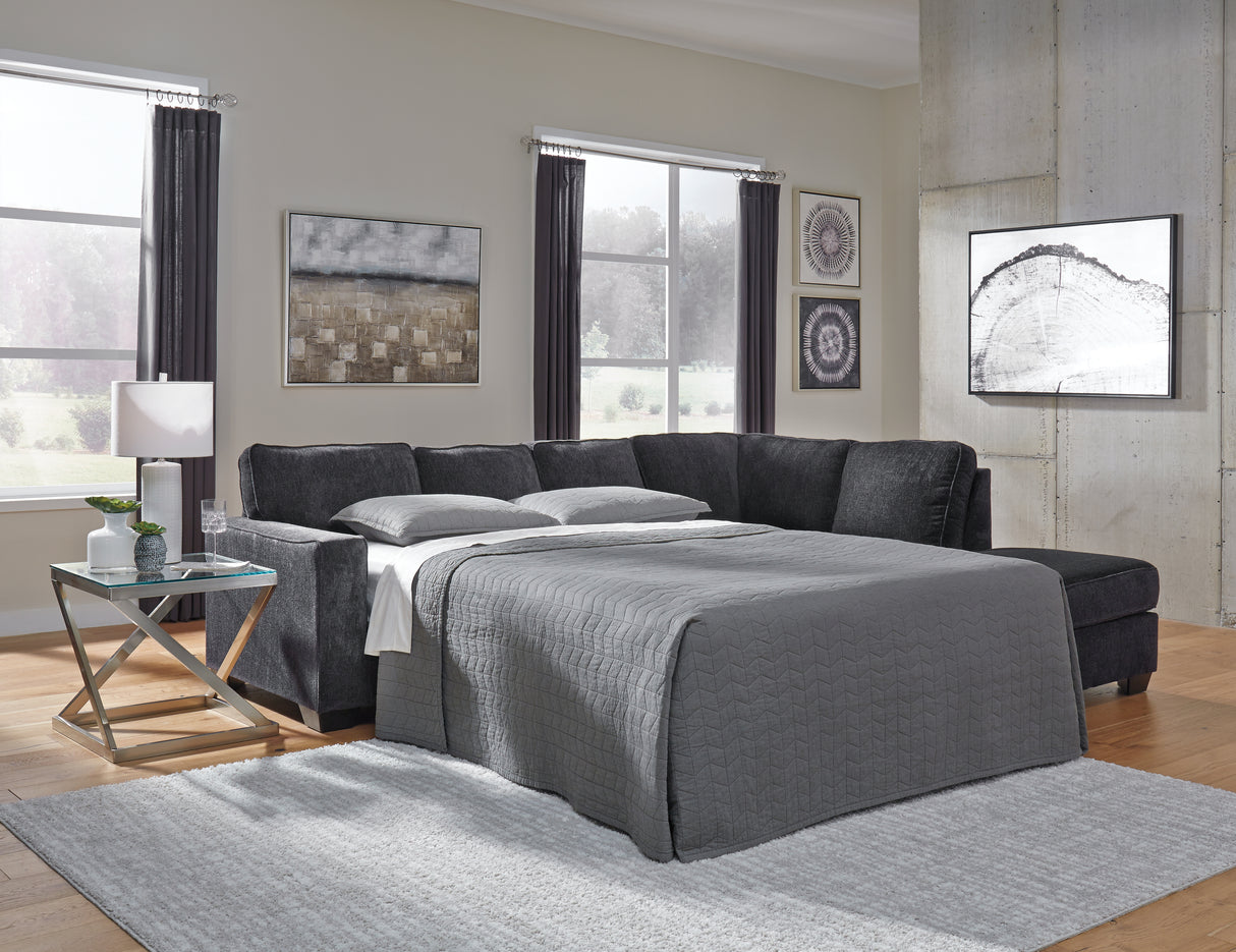 Altari Slate 2-Piece Sleeper Sectional with Ottoman from Ashley - Luna Furniture