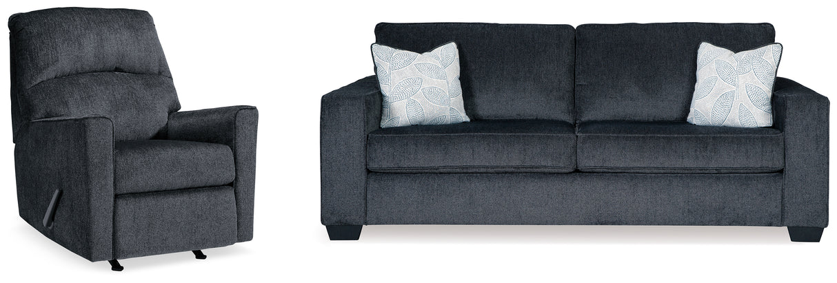 Altari Slate Queen Sofa Sleeper and Recliner from Ashley - Luna Furniture