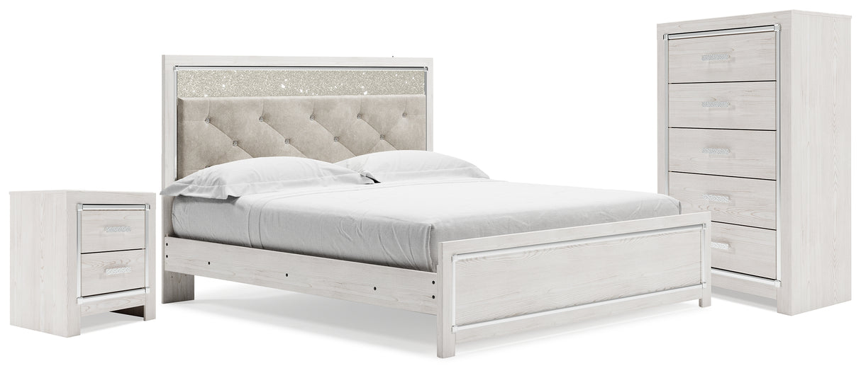 Altyra King Panel Bed, Chest and 2 Nightstands from Ashley - Luna Furniture