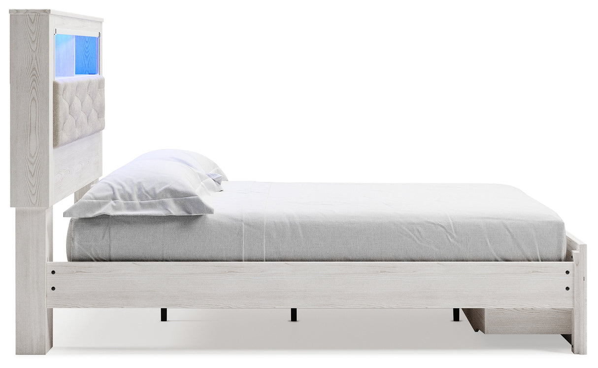 Altyra White Queen Panel Storage Bed, Dresser, Mirror and 2 Nightstands from Ashley Furniture - Luna Furniture