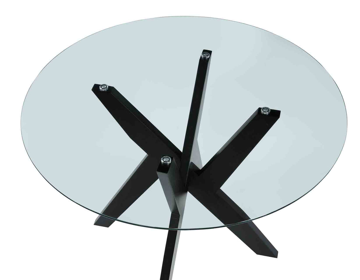Amalie Black/Gray Round Dining Room Set from Steve Silver - Luna Furniture