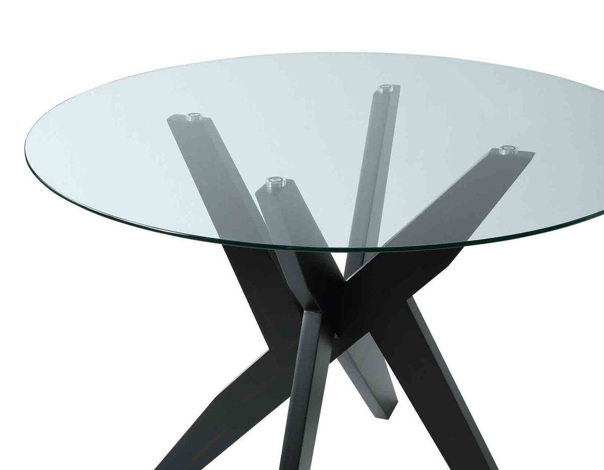 Amalie Black/Gray Round Dining Room Set from Steve Silver - Luna Furniture