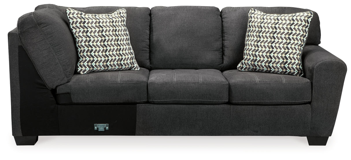 Ambee Slate 3-Piece Sectional with Ottoman from Ashley - Luna Furniture