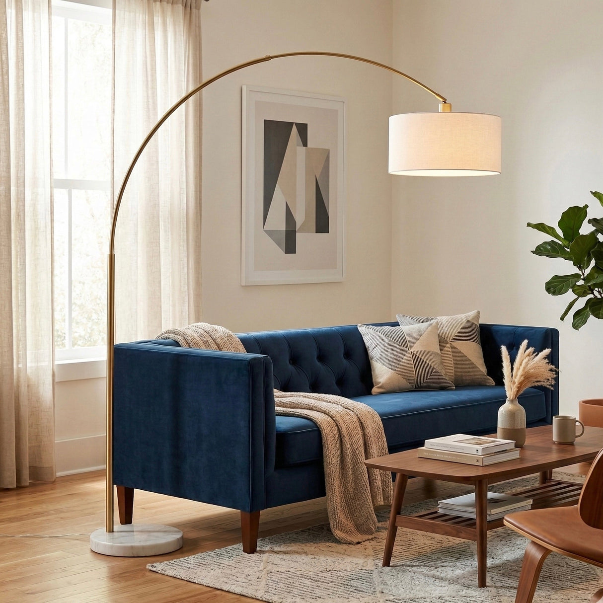 Ambient Arch Gold Brass Floor Lamp from Ashcroft Furniture - Luna Furniture